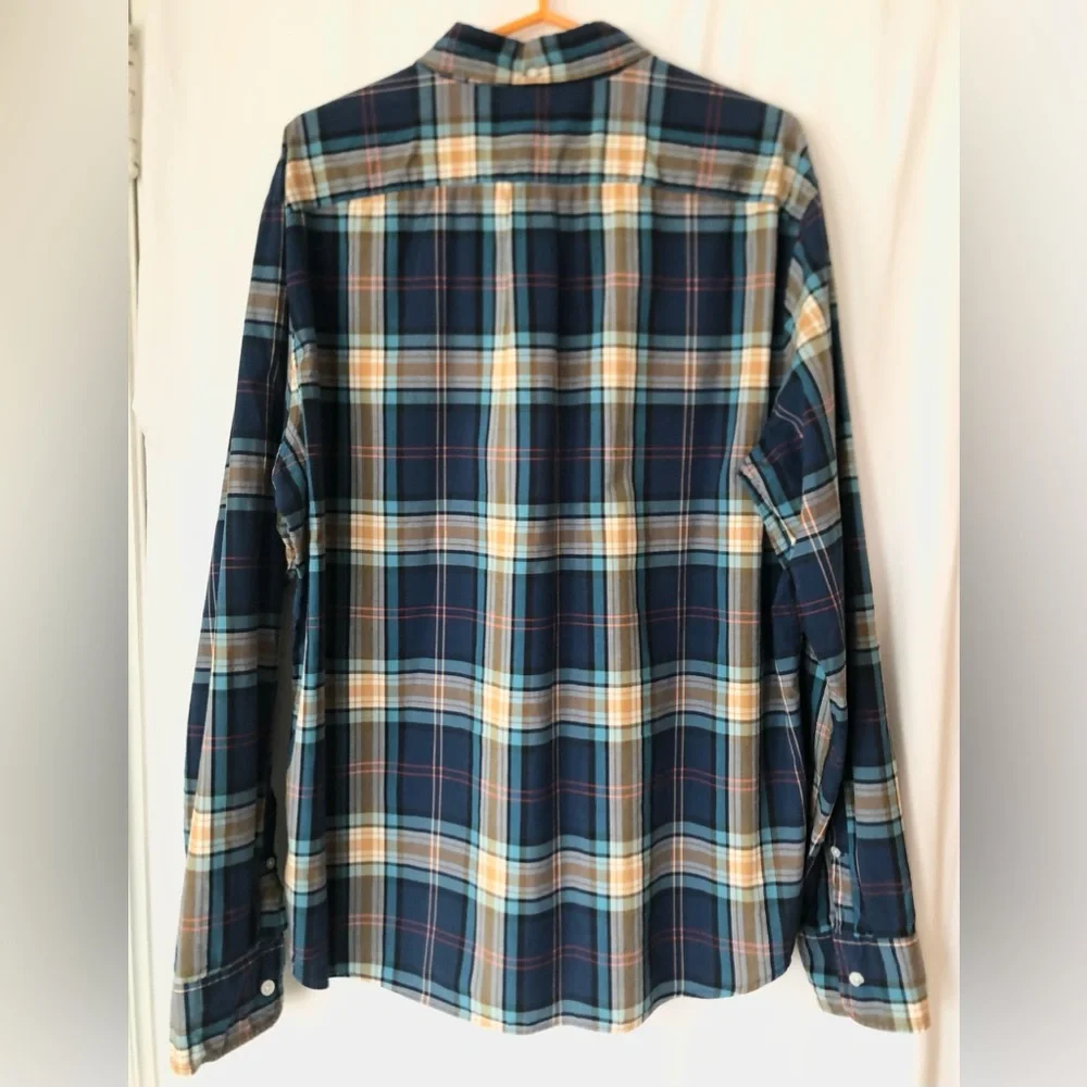 J. Crew Cotton Tartan Plaid Button Down Dress Shirt Slim Fit Size XL